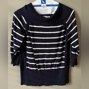 Cato Navy and White Striped Sweater 14/16W